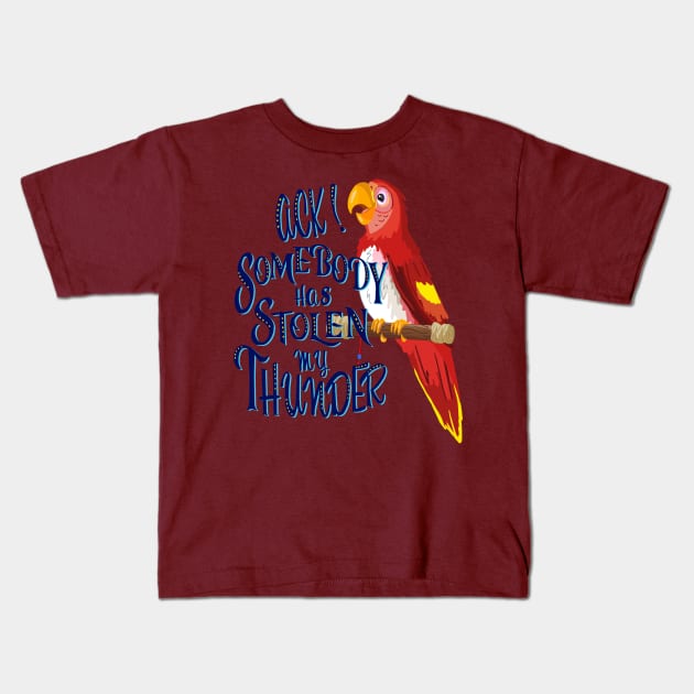 Somebody Has Stolen My Thunder Kids T-Shirt by missalexfinley